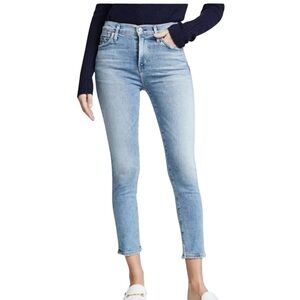Citizens Of Humanity Light Wash Skinny Rocket Crop Jeans